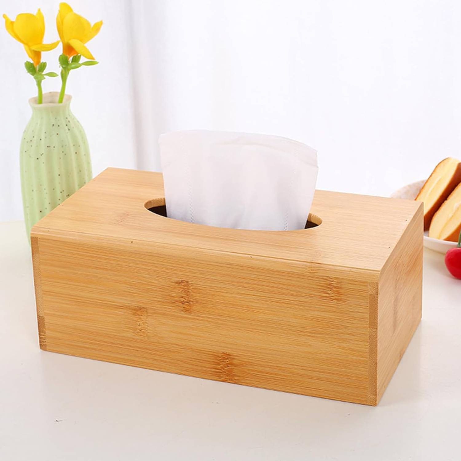 Bamboo Tissue Box Cover