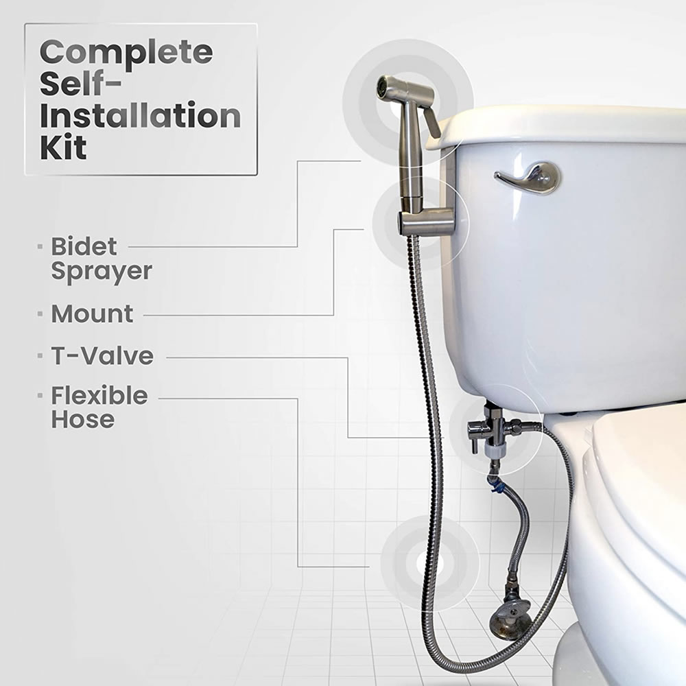 Stainless Steel Hand Held Bidet Sprayer Kit: image 20